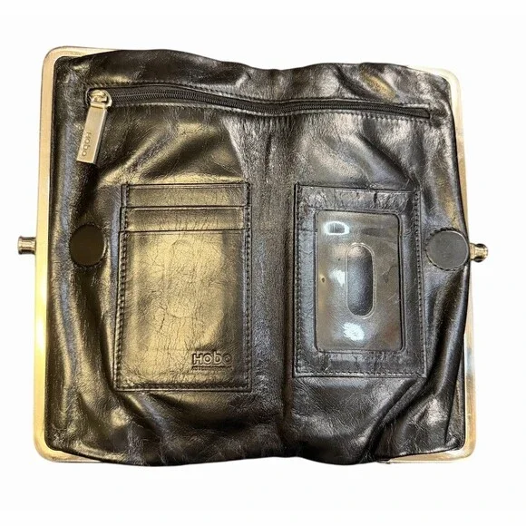HOBO Black Leather International Lauren Clutch Wallet - Picture 5 of 6